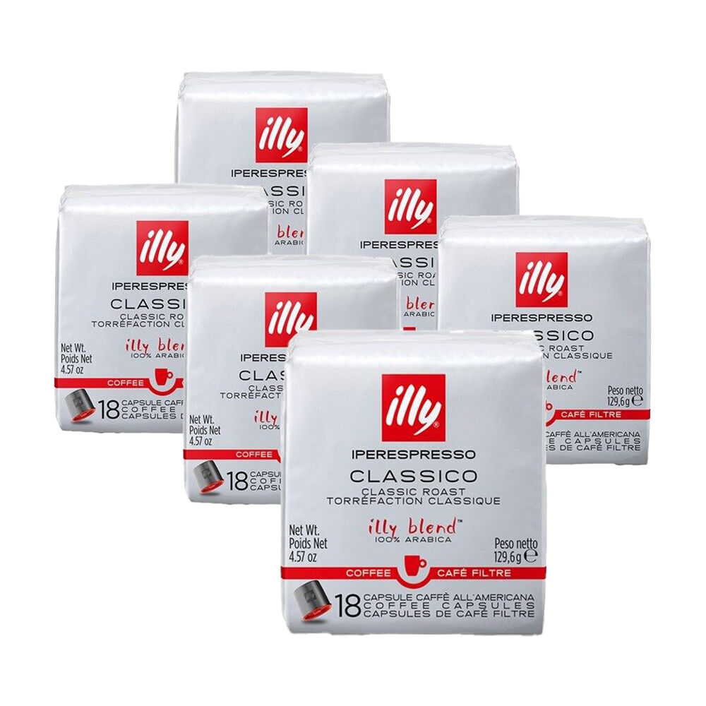 Illy iperEspresso Capsules Classico Caffe All'Americana 130g  6x18pc