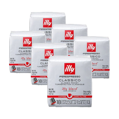 Illy iperEspresso Capsules Classico Caffe All'Americana 130g  6x18pc
