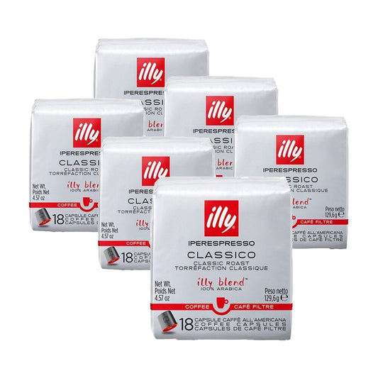 Illy iperEspresso Capsules Classico Caffe All'Americana 130g  6x18pc