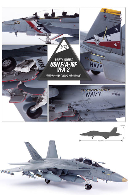 12567 1/72 USN F/A18F VFA2 Bounty Hunters Plastic Model Kit
