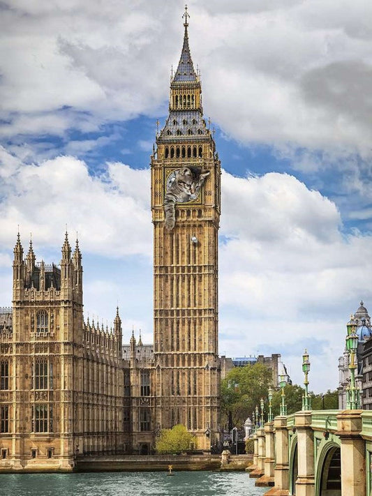 Ravensburger 1500pc Funny Cat on Big Ben