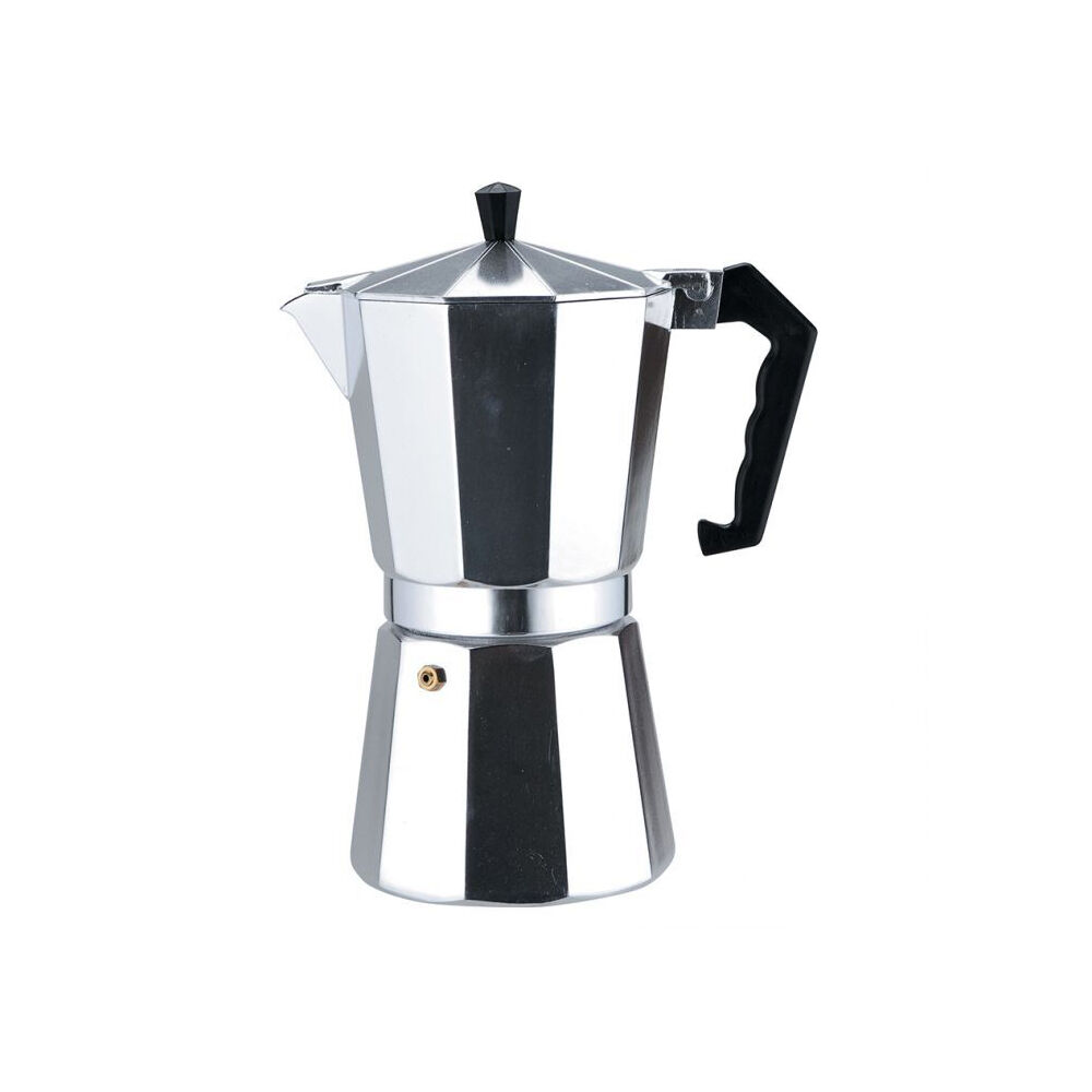 Casabarista Classic Aluminium 3 Cups Espresso Coffee Maker Moka Pot Silver