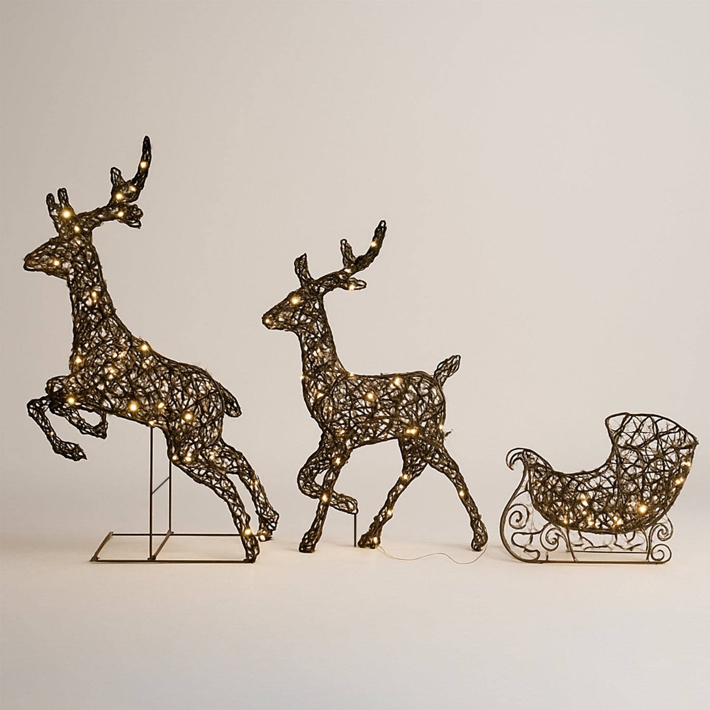 Lexi Lighting  LED Reindeer Sleigh Duo