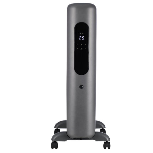 Ausclimate SmartEnclosure Medium 7 Fin 1500W Oil Filled Heater 67.5x42.5cm Grey