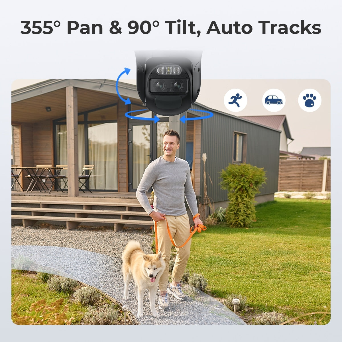 Reolink 2K+ WiFi Auto-Zoom Tracking Security Camera Battery/Solar Powered Trackmix+Solar Panel