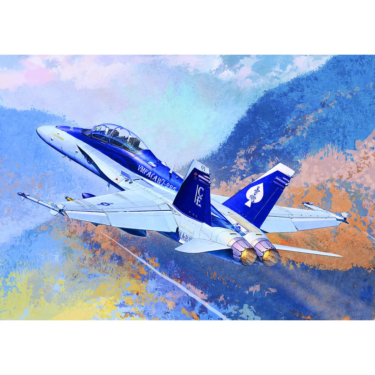 Academy 1/72 USMC F/A-18D "VMFA(AW)-225 Vikings" Fighter Scaled Plastic Model Kit with RAAF Decals