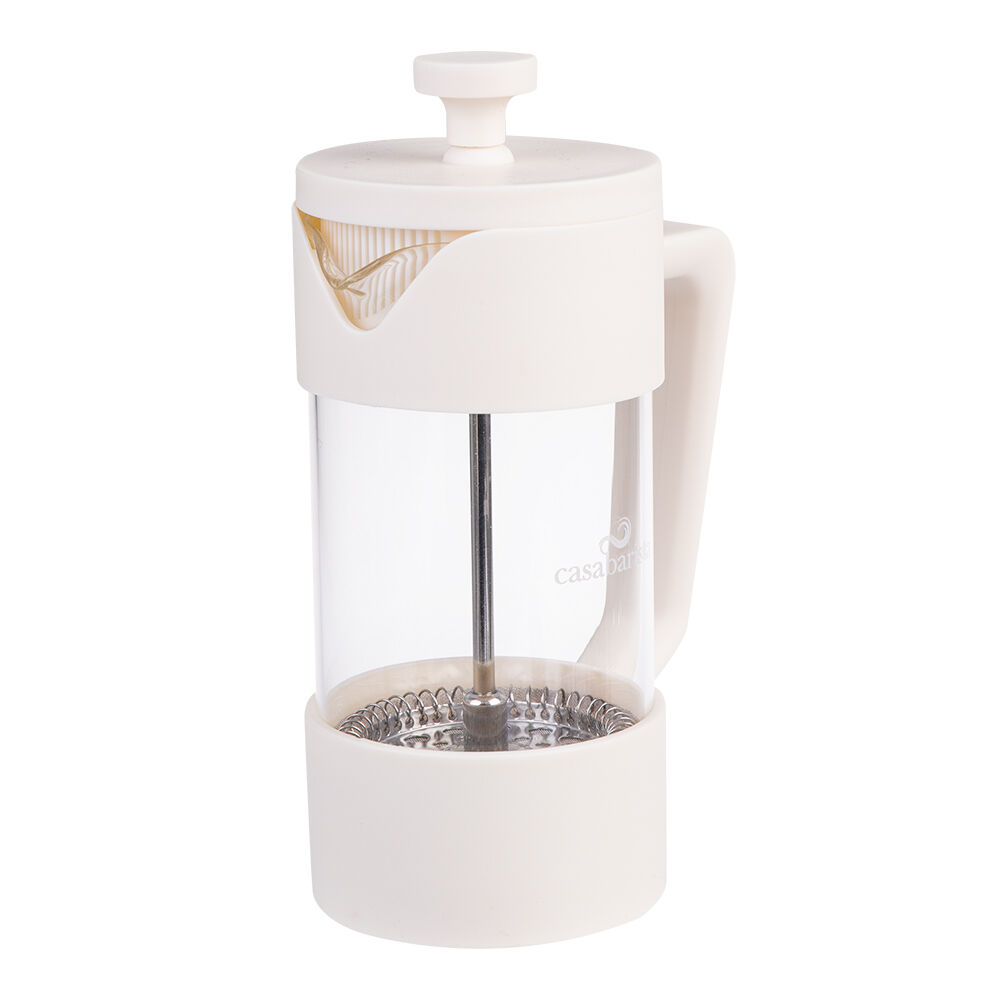 Casabarista Oslo Accent Stainless Steel Coffee Plunger 3 Cup 350ml Cream