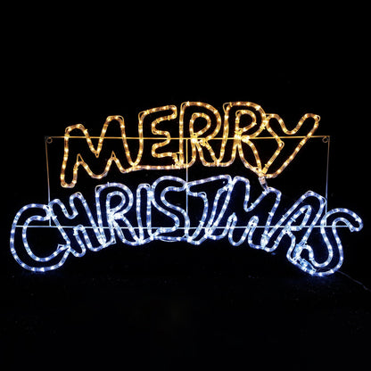 Lexi Lighting 1m Merry Christmas Rope Light Silhouette