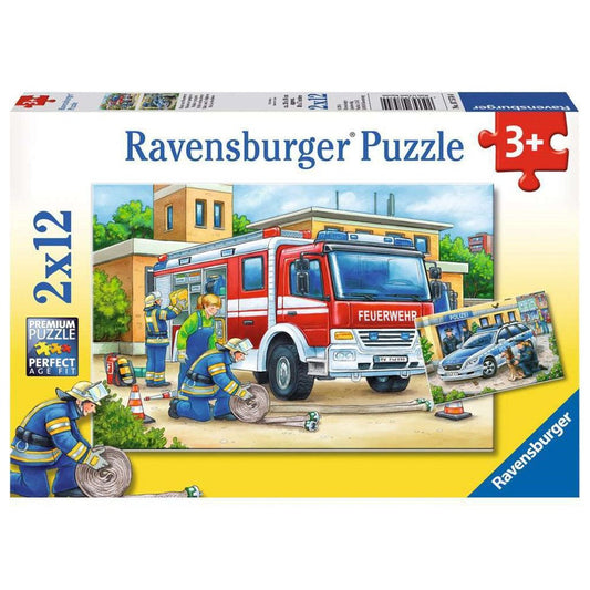 Ravensburger 2x12pc Police and Firefighters Puzzle