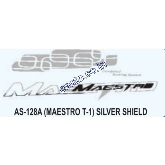 Graphics Sticker Set for Hero Maestro | Type 1 | Silver Shield Sticker | Both Sides