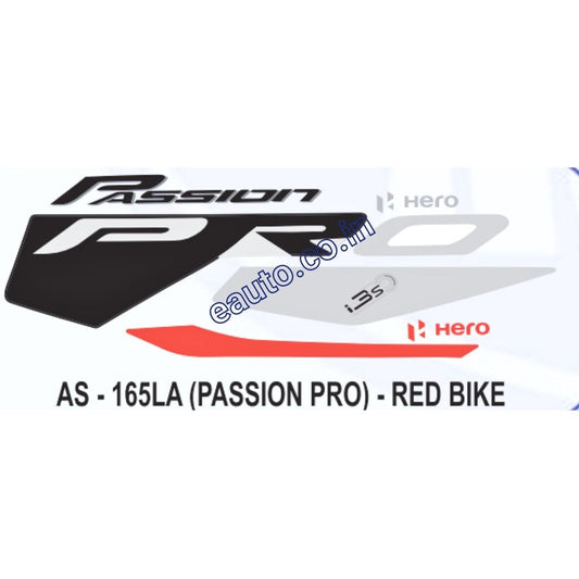Graphics Sticker Set for Hero Passion Pro i3S | Red Vehicle | Both Sides