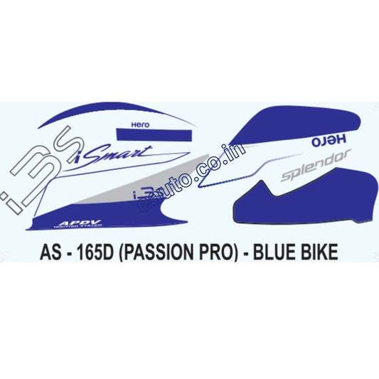 Graphics Sticker Set for Hero Passion Pro | Red Vehicle | Both Sides