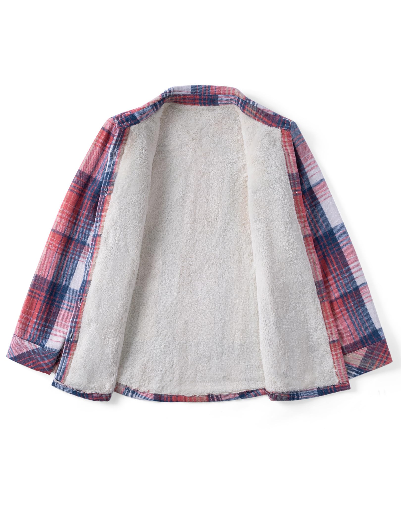 Plus Size Womens Flannel Plaid Shacket Long Sleeve Button Down Fleece Hooded Jacket Willluxe Store