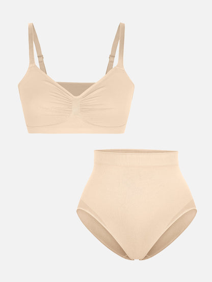 Willluxe Wireless Bra & Seamless Tummy Control Brief Set