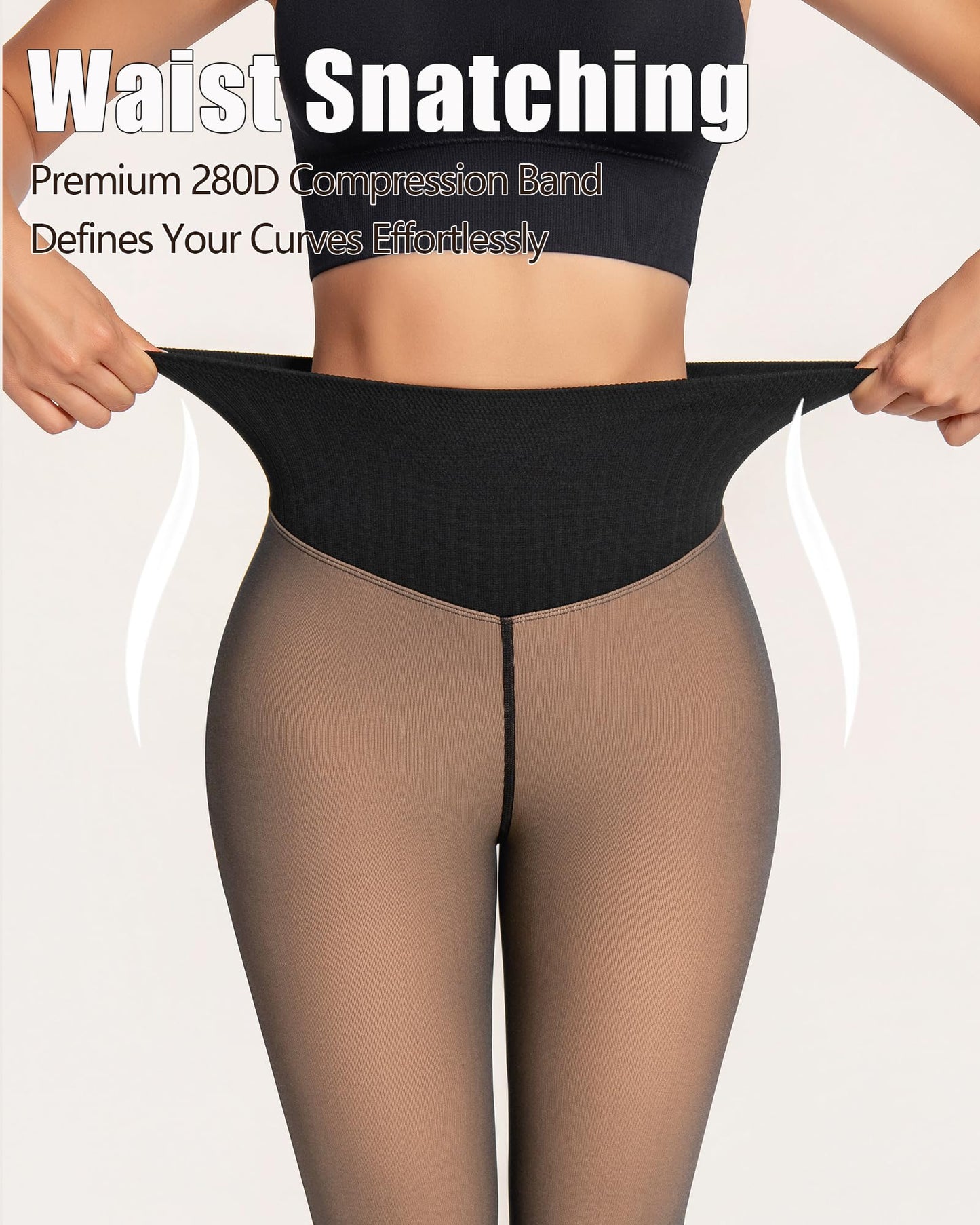 One-Seam & 4 Shades Fleece Lined Tights Willluxe Store