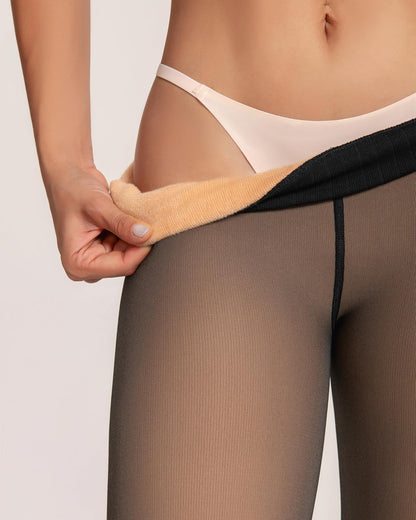 One-Seam & 4 Shades Fleece Lined Tights Willluxe Store
