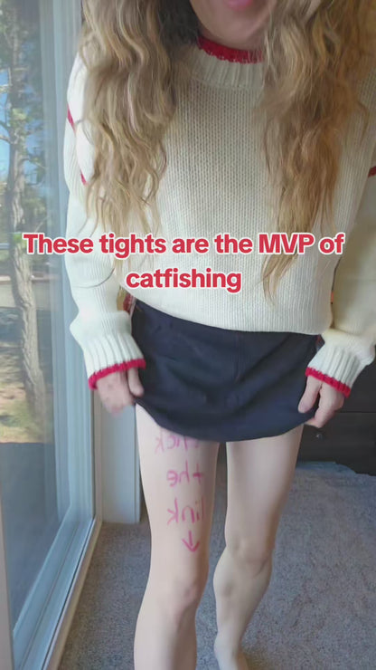 Fake Translucent Warm Pantyhose Leggings Sheer Thick Tights