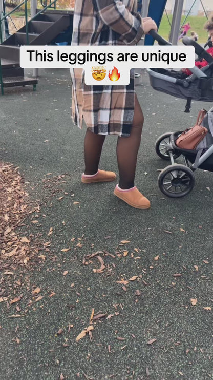 Fake Translucent Warm Pantyhose Leggings Sheer Thick Tights