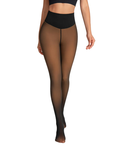 One-Seam & 4 Shades Fleece Lined Tights Willluxe Store