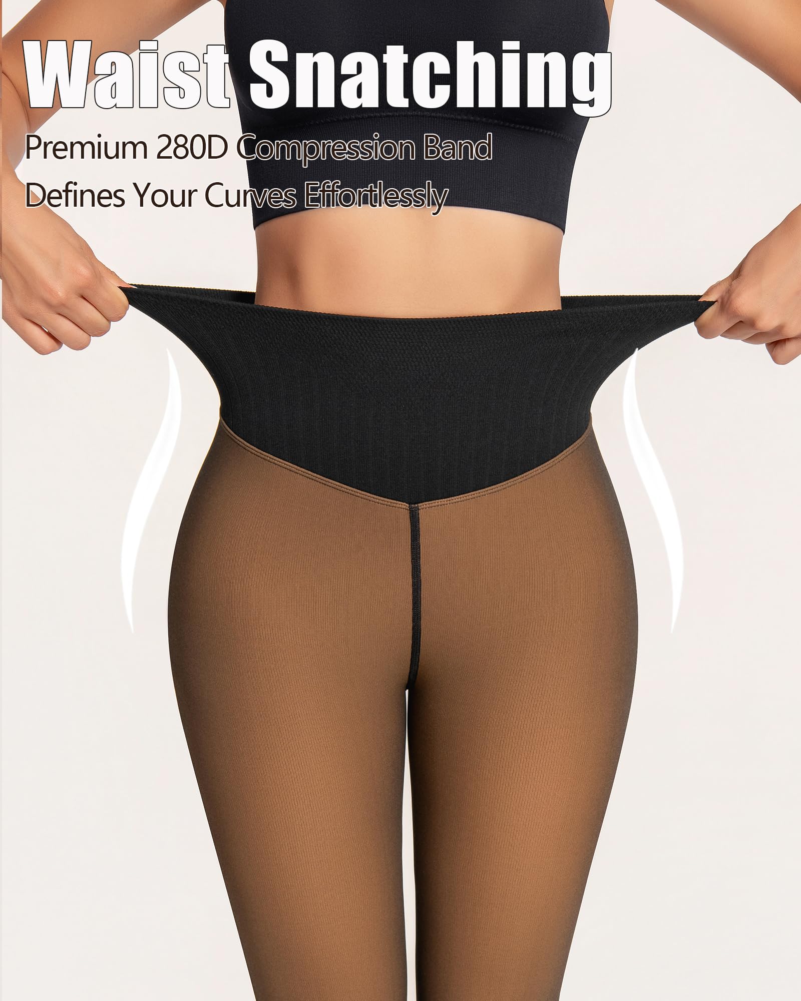 One-Seam & 4 Shades Fleece Lined Tights Willluxe Store